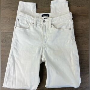 J.Crew Women’s White Skinny 9” High Rise Toothpick Jeans, size 28Long